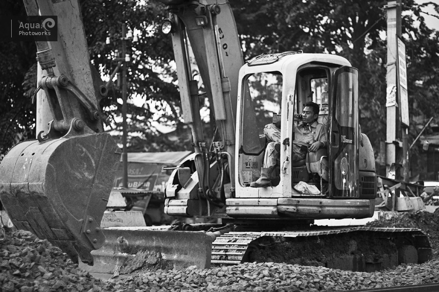 Excavator on Rest